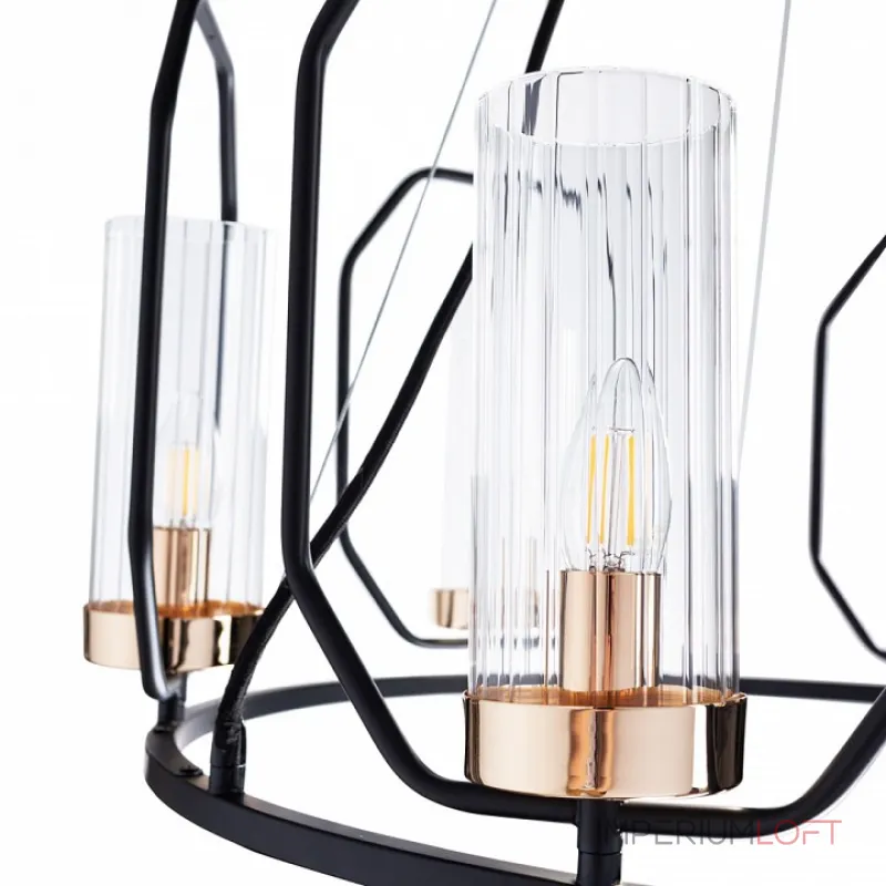 Подвесная люстра Arte Lamp Celaeno A7004SP-6BK Цвет арматуры Черный Цвет плафонов Неокрашенный Подвесная люстра Arte Lamp Celaeno A7004SP-6BK Цвет арматуры Черный Цвет плафонов Неокрашенный