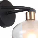 Бра Rivoli Anita Б0044510 Цвет арматуры черный Цвет плафонов прозрачный