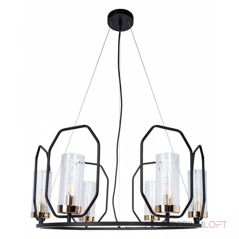 Подвесная люстра Arte Lamp Celaeno A7004SP-6BK Цвет арматуры Черный Цвет плафонов Неокрашенный Подвесная люстра Arte Lamp Celaeno A7004SP-6BK Цвет арматуры Черный Цвет плафонов Неокрашенный