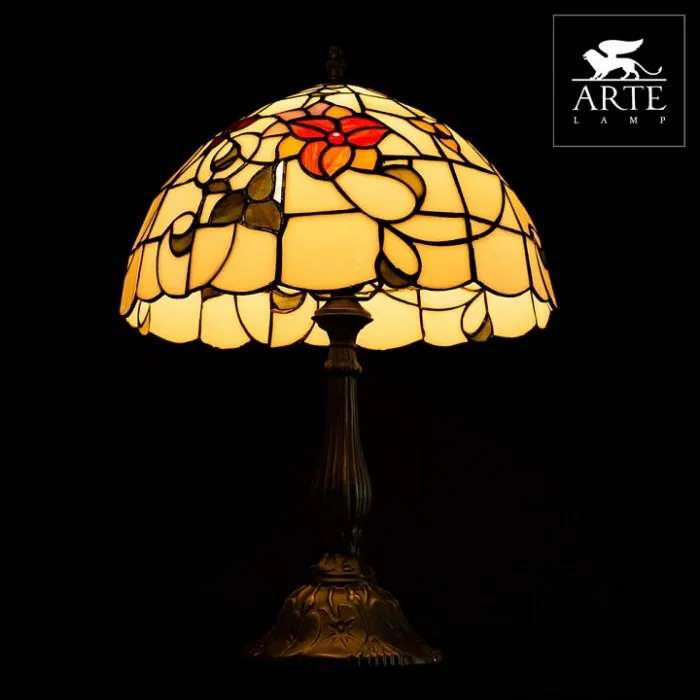 Настольная лампа декоративная Arte Lamp Lily A1230LT-1BG Цвет арматуры медь Цвет плафонов разноцветный от ImperiumLoft