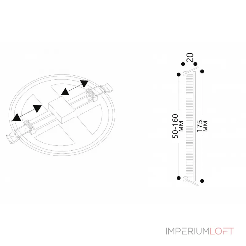 Встраиваемый светильник Arte Lamp Mesura A7975PL-1WH Цвет плафонов белый Цвет арматуры белый от ImperiumLoft