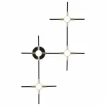 Накладной светильник Odeon Light Costella 3906/14WL Цвет арматуры черный Цвет плафонов белый