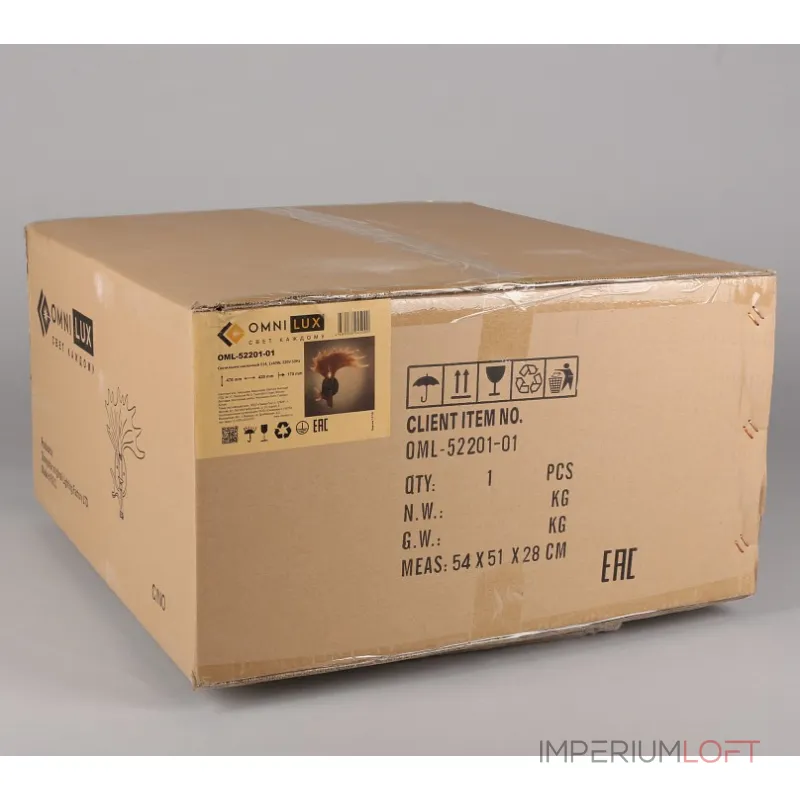 Бра Omnilux Sinio OML-52201-01 Цвет арматуры коричневый Цвет плафонов белый