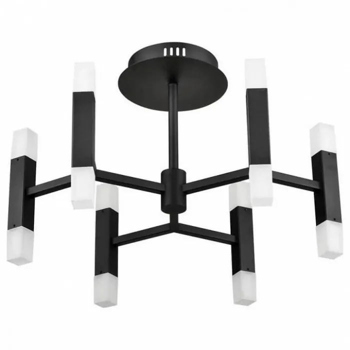 Люстра на штанге Vele Luce Niami 654 VL7142L12 Цвет арматуры черный Цвет плафонов белый от ImperiumLoft