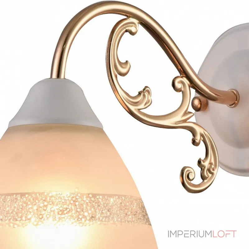 Бра Arte Lamp 7072 A7072AP-1WG Цвет арматуры золото Цвет плафонов белый