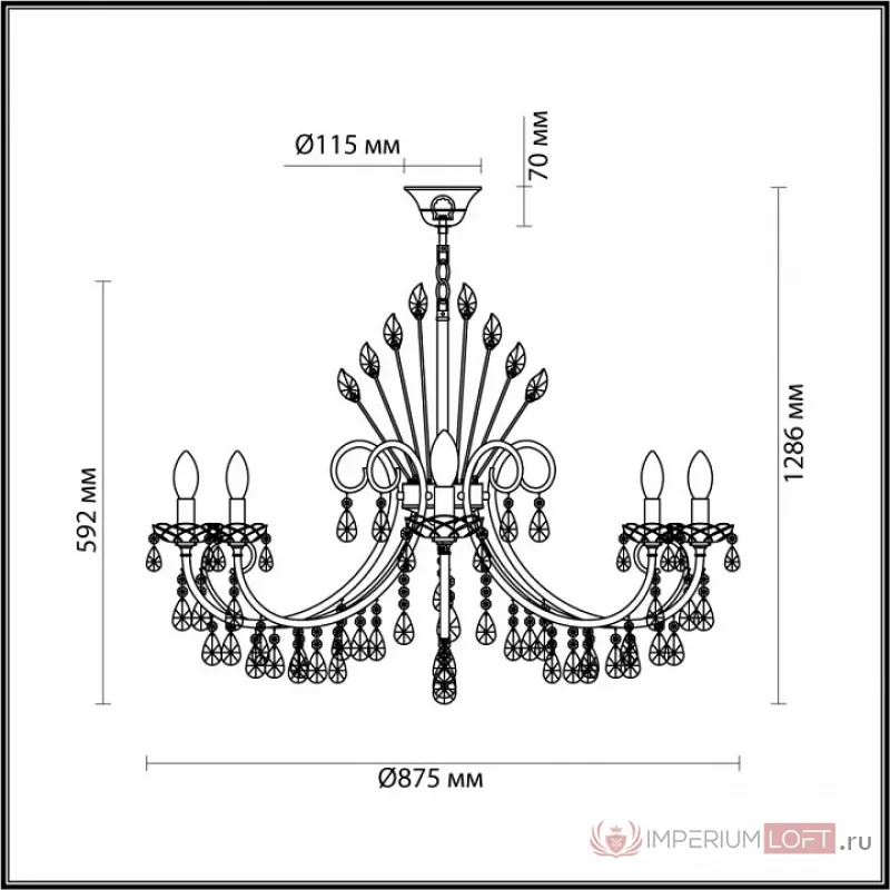 Подвесная люстра Odeon Light Versia 4977/10 от ImperiumLoft