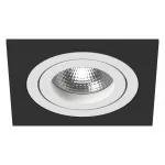 Встраиваемый светильник Lightstar Intero 16 quadro i51706 Цвет арматуры черно-белый Цвет плафонов фиолетовый
