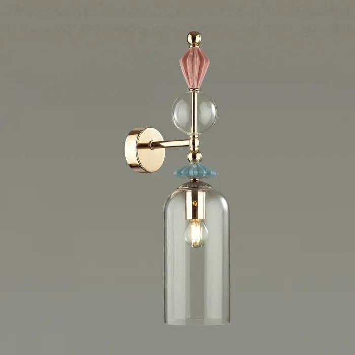 Бра Odeon Light Bizet 4855/1WA Цвет плафонов прозрачный Цвет арматуры золото от ImperiumLoft