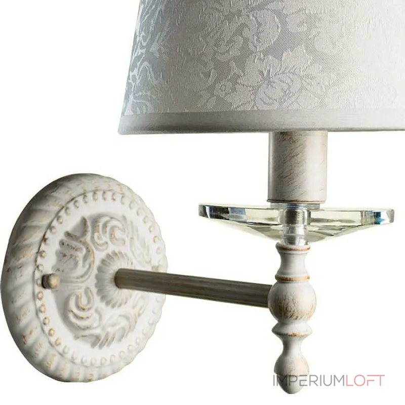 Бра Arte Lamp Granny A9566AP-1WG Цвет арматуры золото Цвет плафонов белый