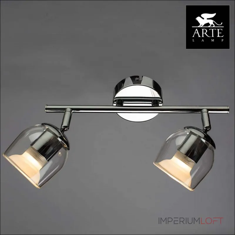 Спот Arte Lamp Echeggio A1558AP-2CC Цвет арматуры хром Цвет плафонов прозрачный Спот Arte Lamp Echeggio A1558AP-2CC Цвет арматуры хром Цвет плафонов прозрачный