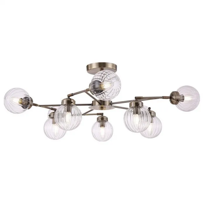 Люстра на штанге Freya Daisy FR5041PL-08BS Цвет арматуры латунь Цвет плафонов прозрачный от ImperiumLoft