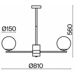 Люстра на штанге Freya FR5230PL-08BS Люстра на штанге Freya FR5230PL-08BS