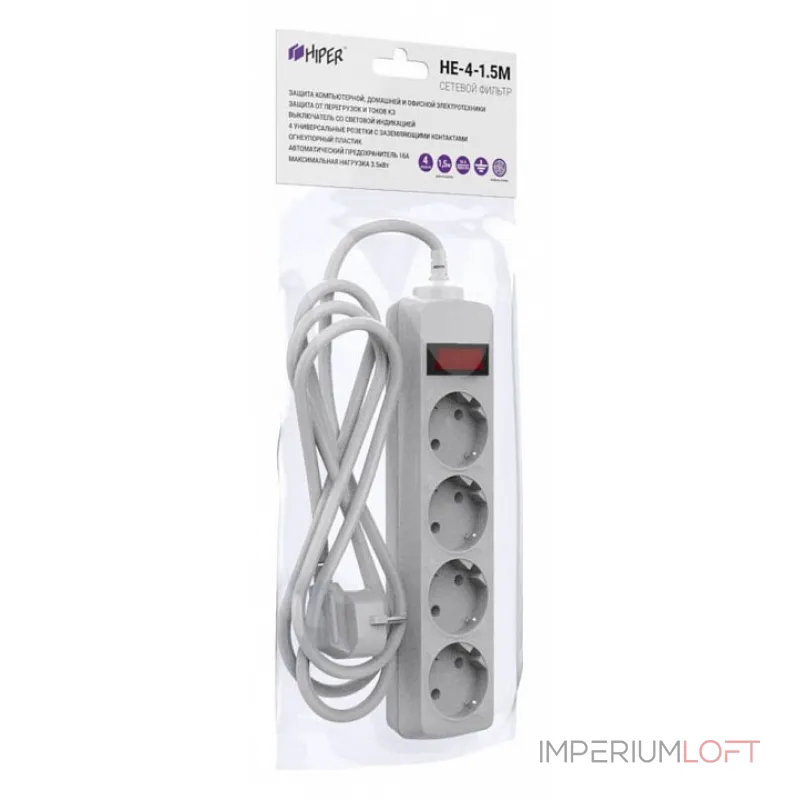 Сетевой фильтр Hiper Optimal HE-4-1.5M