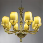 Подвесная люстра Divinare Bilancia 1154/02 LM-8 Цвет арматуры Янтарный Цвет плафонов золото от ImperiumLoft