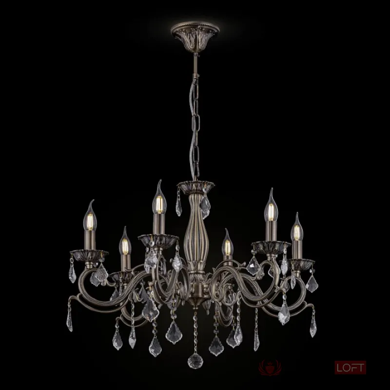Подвесная люстра Maytoni Bronze 4 RC245-PL-06-R Цвет арматуры бронза Цвет плафонов прозрачный от ImperiumLoft