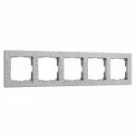 Рамка на 5 постов Werkel W0052406 (серебряный) Цвет арматуры серебро