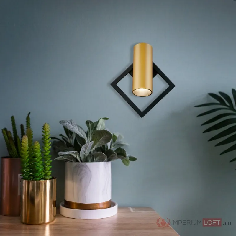 Бра Eurosvet Turro 20091/1 LED черный/ золото Цвет плафонов золото Цвет арматуры черный от ImperiumLoft
