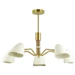Люстра на штанге Lumion Madison 4540/5C Цвет плафонов белый Цвет арматуры латунь от ImperiumLoft