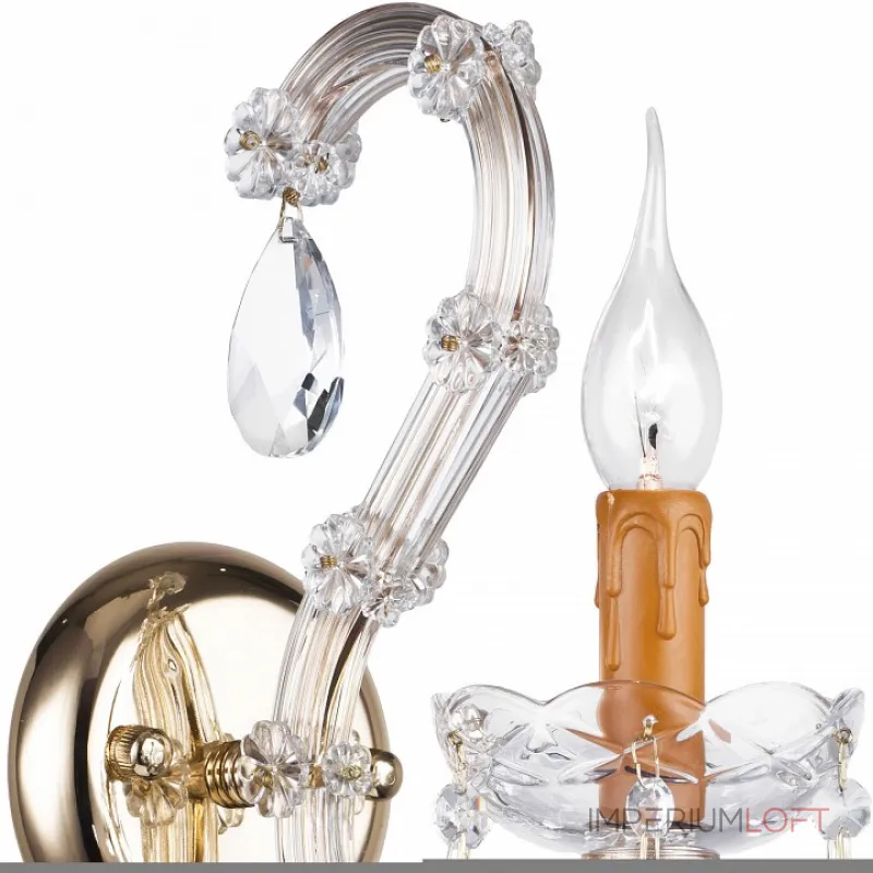 Бра Dio D’Arte Galliano Galliano E 2.1.1.600 G Цвет плафонов прозрачный Цвет арматуры золото