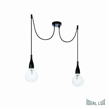 Подвесной светильник Ideal Lux Minimal MINIMAL SP2 NERO OPACO Цвет арматуры черный Цвет плафонов прозрачный