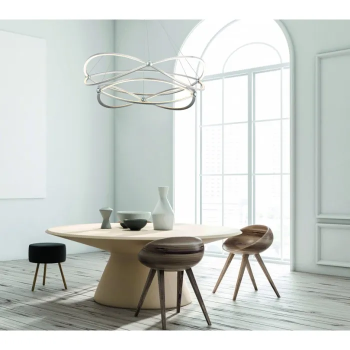 Подвесной светильник Maytoni Weave MOD062PL-L103CH3K Цвет арматуры неокрашенный Цвет плафонов белый от ImperiumLoft