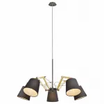 Подвесная люстра Arte Lamp Pinocchio A5700LM-5BK Цвет арматуры коричневый Цвет плафонов черный от ImperiumLoft