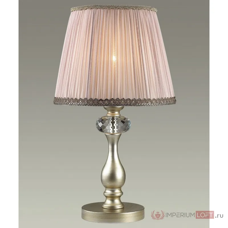 Настольная лампа декоративная Odeon Light Aurelia 3390/1T Цвет плафонов коричневый Цвет арматуры серебро от ImperiumLoft