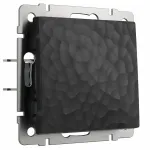 Выключатель проходной одноклавишный без рамки Werkel W1212008 (черный) Цвет арматуры черный