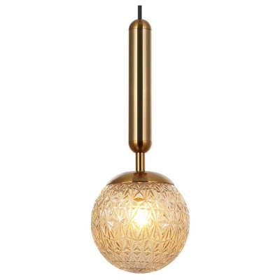 Подвесной светильник Stilfort Felis 2098/03/01P Цвет плафонов янтарный Цвет арматуры бронза