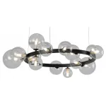 09408-15,19 Люстра Иона черный d85 h120 G9 15*5W (Led лампы в комплекте 4000К) 2 типа крепления от ImperiumLoft