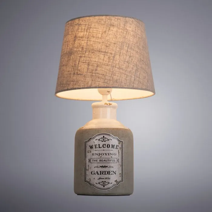 Настольная лампа декоративная Arte Lamp Isola A4272LT-1GY Цвет плафонов кремовый Цвет арматуры коричневый от ImperiumLoft