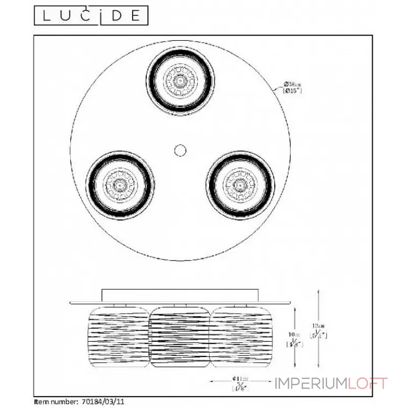 Накладной светильник Lucide Eryn 70184/03/11