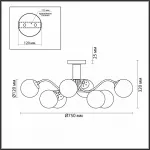 Потолочная люстра Lumion Candice 4555/8C 