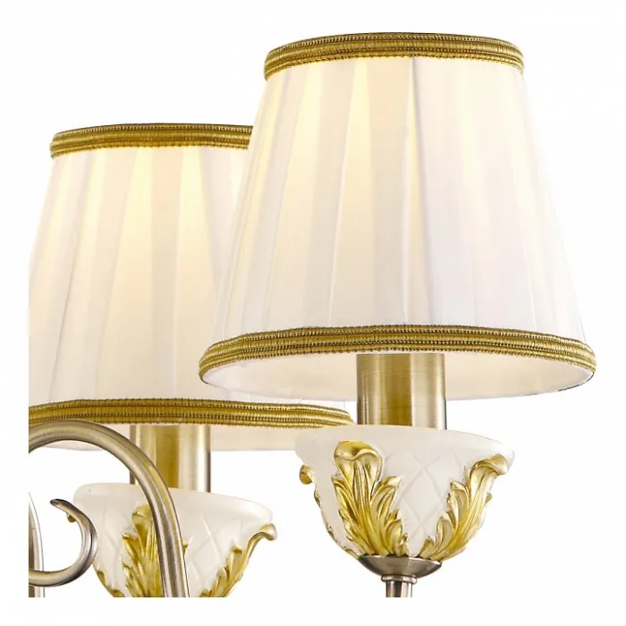 Люстра на штанге Arte Lamp Benessere A9570PL-5WG Цвет арматуры золото Цвет плафонов белый от ImperiumLoft