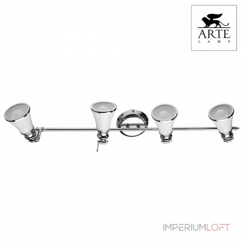 Спот Arte Lamp Vento A9231PL-4CC Цвет арматуры хром Цвет плафонов белый