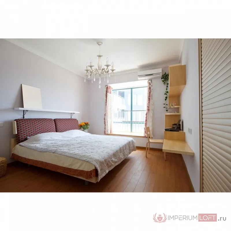 Подвесная люстра DeMarkt City Аврора 5 371010905 Цвет арматуры кремовый Цвет плафонов прозрачный от ImperiumLoft