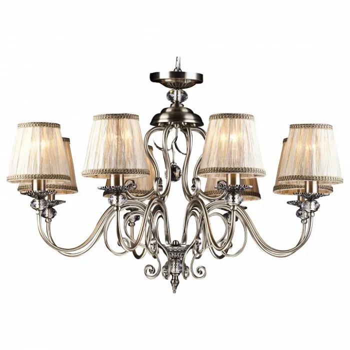 Подвесная люстра Arte Lamp Charm A2083LM-8AB Цвет арматуры бронза Цвет плафонов кремовый от ImperiumLoft
