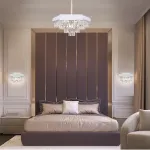 Подвесной светильник Bogate's Pelle 329/9 Strotskis Цвет арматуры хром Цвет плафонов белый от ImperiumLoft