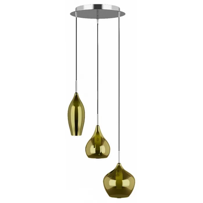 Подвесной светильник Lightstar Pentola 803058 Цвет арматуры хром Цвет плафонов зеленый от ImperiumLoft