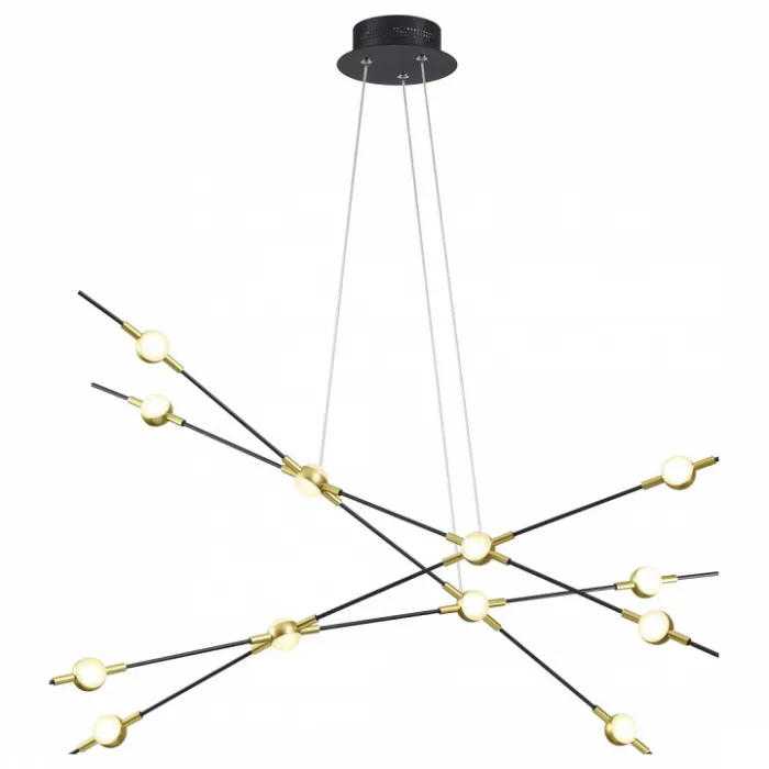 Подвесной светильник Odeon Light Costella 3906/48L Цвет арматуры черный Цвет плафонов белый от ImperiumLoft