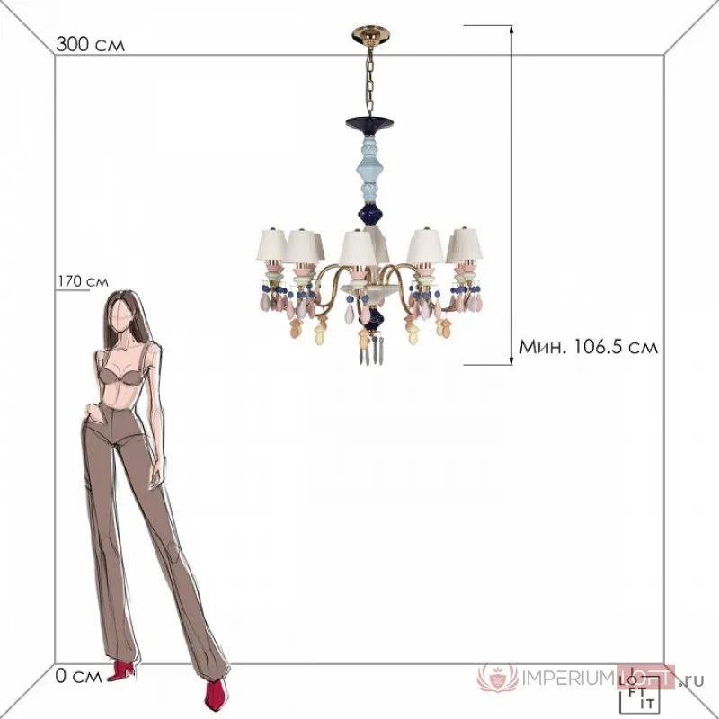 Подвесная люстра Loft it Grace 10203/10 Mult от ImperiumLoft