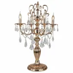 Настольная лампа декоративная Omnilux Grosseto OML-77724-04 Цвет плафонов прозрачный Цвет арматуры золото от ImperiumLoft