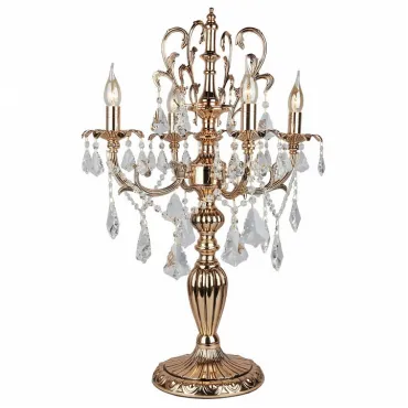 Настольная лампа декоративная Omnilux Grosseto OML-77724-04 Цвет плафонов прозрачный Цвет арматуры золото