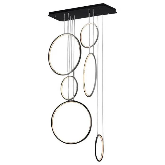Подвесной светильник DeLight Collection Led Ring SS-L0827P-130W цвет арматуры черный цвет плафонов черный от ImperiumLoft