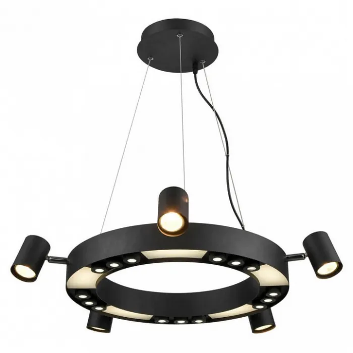 Подвесной светильник Vele Luce Octopus 654 VL10152P05 Цвет арматуры черный Цвет плафонов черный от ImperiumLoft
