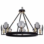 Подвесная люстра Favourite Fara 1721-8PC Цвет арматуры черный Цвет плафонов прозрачный от ImperiumLoft