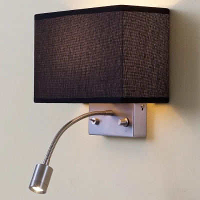 Бра с подсветкой Citilux Декарт CL704301 Цвет плафонов чёрный Цвет арматуры никель