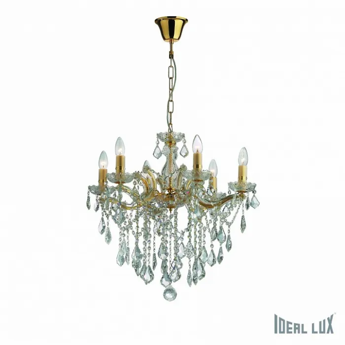 Подвесная люстра Ideal Lux FLORIAN FLORIAN SP6 ORO Цвет арматуры желтый от ImperiumLoft