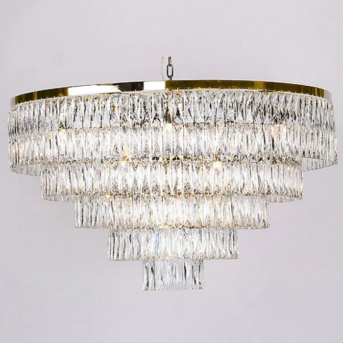 Подвесная люстра Newport 10120 10129+17/C gold Цвет арматуры золото Цвет плафонов прозрачный от ImperiumLoft