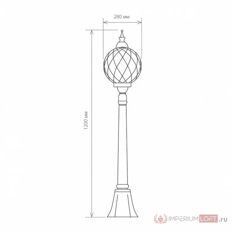 Наземный высокий светильник Elektrostandard Sirius Sirius F черное золото от ImperiumLoft
